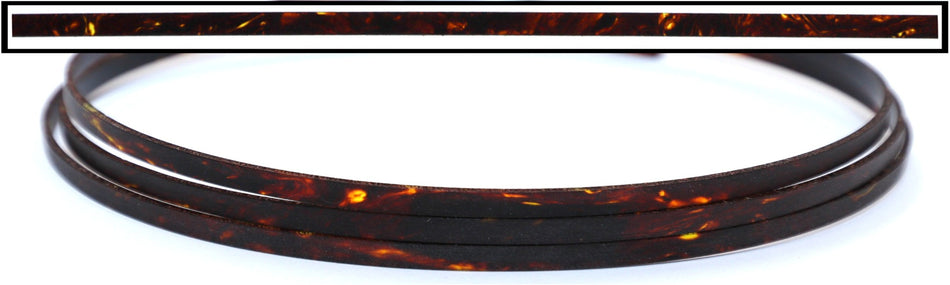 Plastic Guitar Purfling (Brown Tortoise) 1.5 x 2 x 1380mm, Celluloid