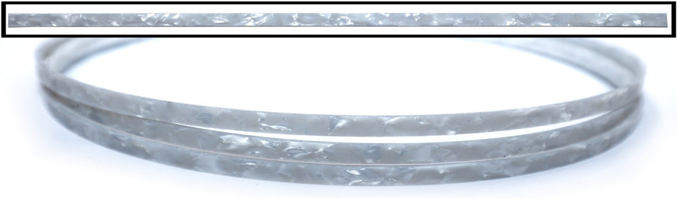 Plastic Guitar Purfling (White Pearl) 1.5 x 2 x 1300mm, Celluloid