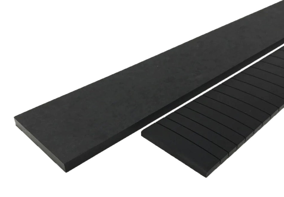 Richlite Black Diamond Bass Guitar Fingerboard, 34" x 3.75" x 0.25", unslotted