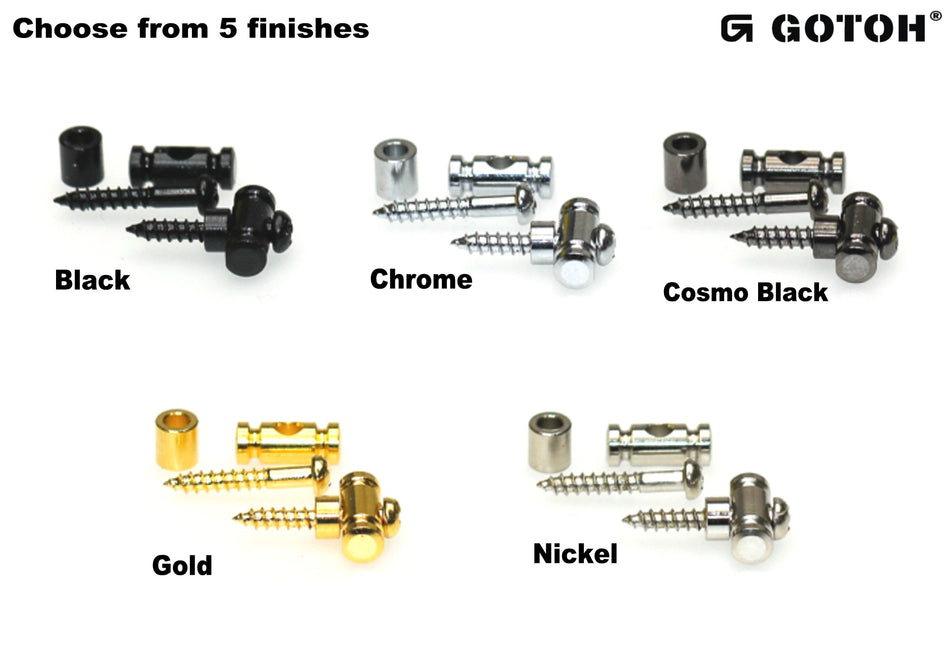 Gotoh RG15 & RG30 Barrel Steel String Retainers, set of 2 (choose finish)