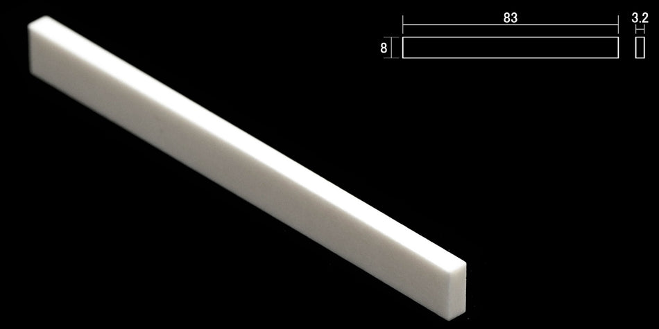 Bleached Bone Saddle blank 83 * 8 * 3.2mm for Acoustic Guitars