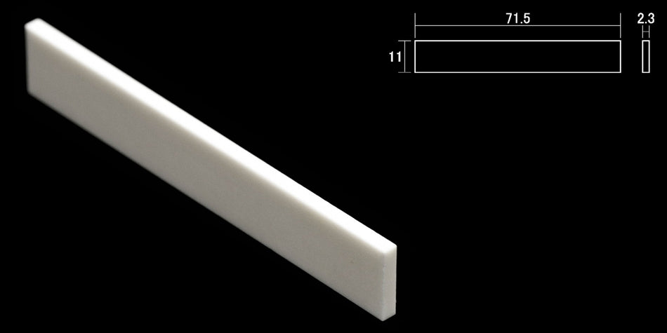 Bleached Bone Saddle blank 71.5 * 11 * 2.3mm for Acoustic Guitars