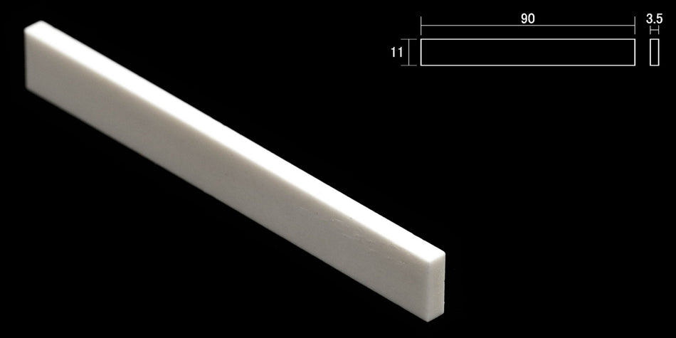 Bleached Bone Saddle blank 90 * 11 * 3.5mm for Acoustic Guitars