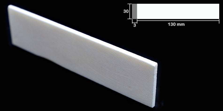 Bleached Bone Saddle blank 130 * 30 * 3 mm Oversized