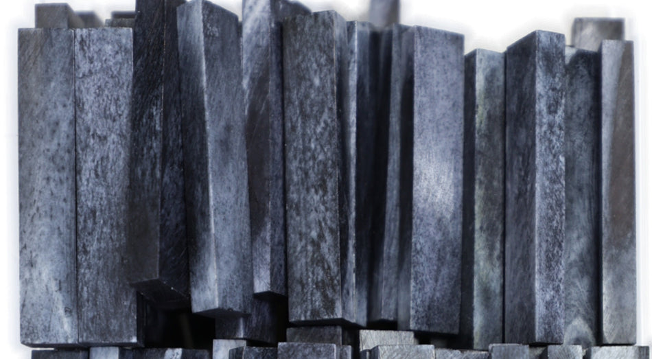Dyed Bone Nut blank 55 * 10 * 6 mm, Grey
