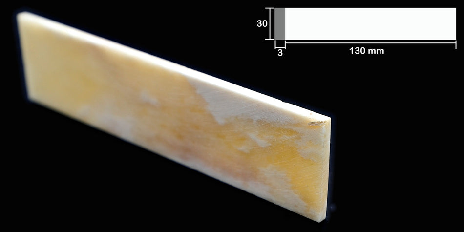 Unbleached Bone Saddle blank 130 * 30 * 3 mm Oversized
