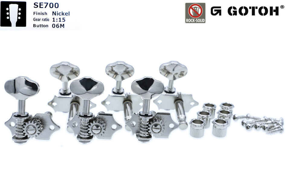 Gotoh SE700(N)06M Guitar Tuners with Standard Post, 3L+3R (Nickel)