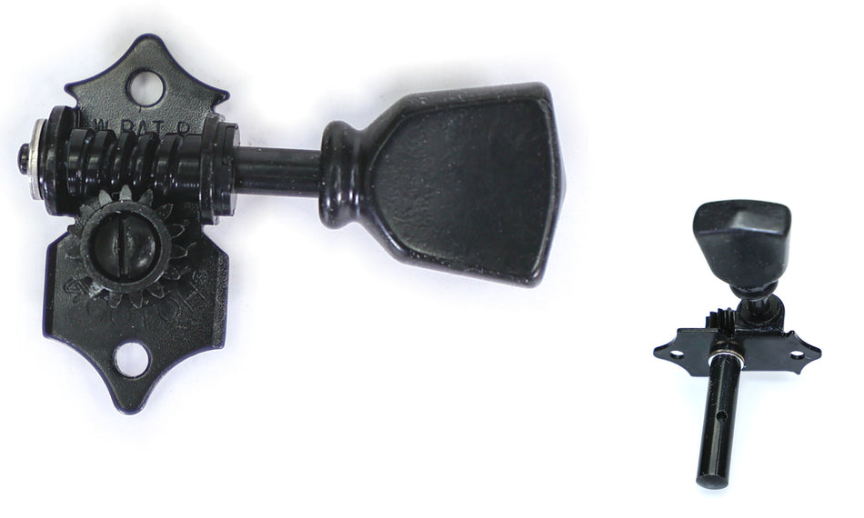 Gotoh SEP700(B)SLB Tuners with 6mm Metal Rollers for Acoustic Guitars (Black)