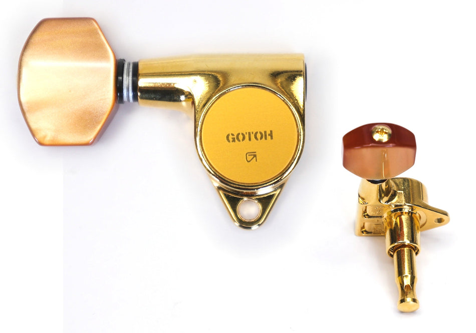 Gotoh SG301(G)P8 Tuners with Standard Post, 3L+3R (Gold)