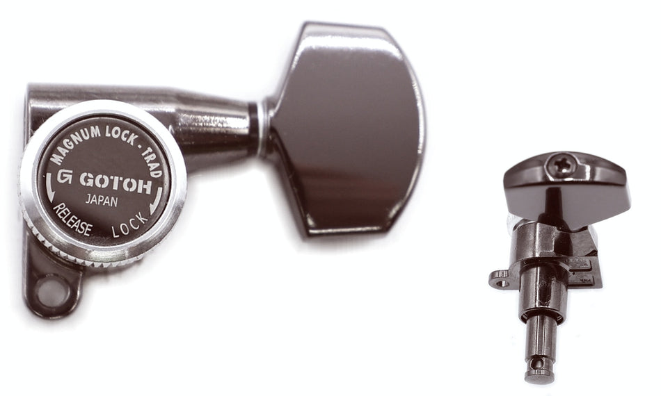 Gotoh SG360-MGT(CK)01 Locking Tuners with MG-T Post, 3L+3R (Cosmo Black)
