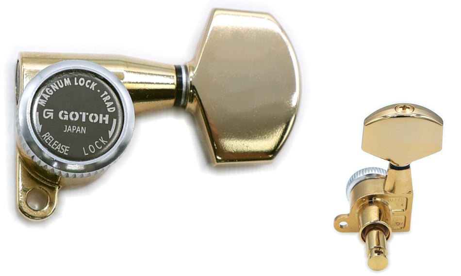 Gotoh SG360-MGT(G)01 Locking Tuners with MG-T Post, 3L+3R (Gold)
