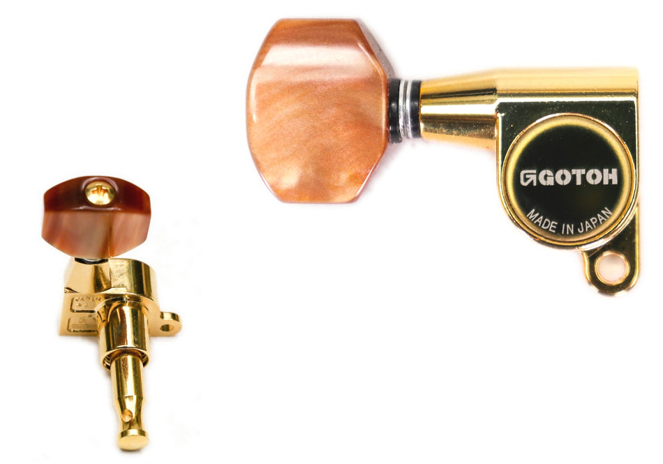 Gotoh SG360(G)P8 Tuners with Standard Post, 3L+3R (Gold)