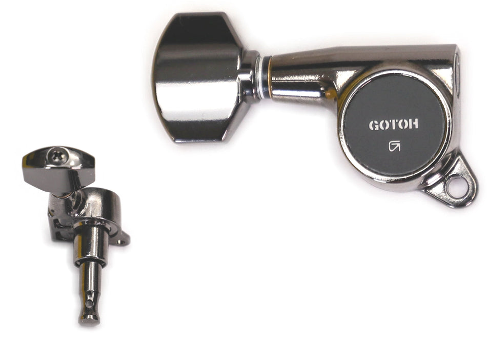 Gotoh SG381(CK)07 Tuners with Standard Post, 3L+3R (Cosmo Black)
