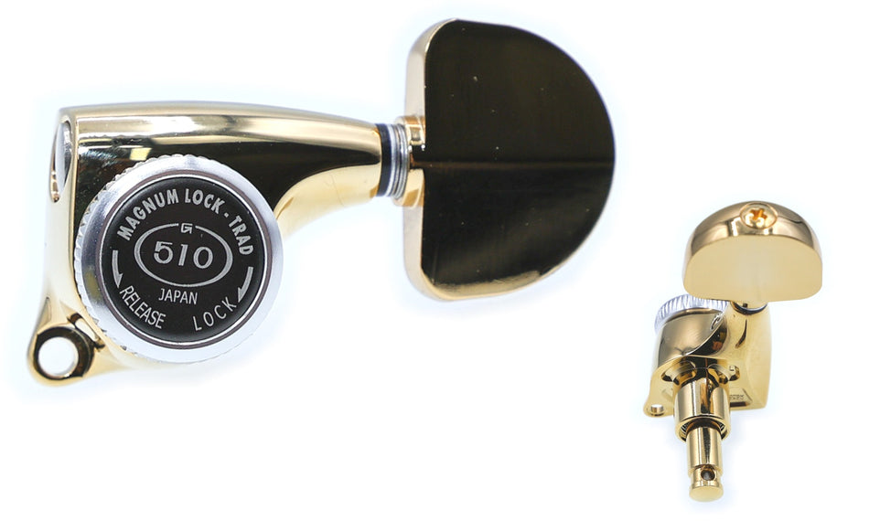 Gotoh SGL510-MGT(G)A20 Locking Tuners with MG-T Post, 3L+3R (Gold)