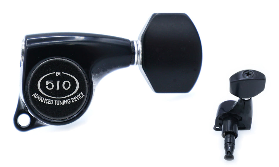 Gotoh SGL510(B)B07 Tuners with Standard Post, 3L+3R (Black)