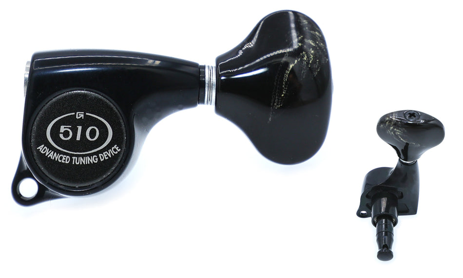 Gotoh SGL510(B)FL5 Tuners with Standard Post, 3L+3R (Black)