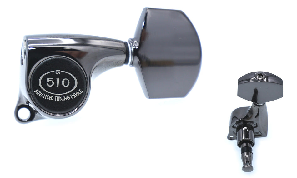 Gotoh SGL510(CK)A01 Tuners with Standard Post, 3L+3R (Cosmo Black)