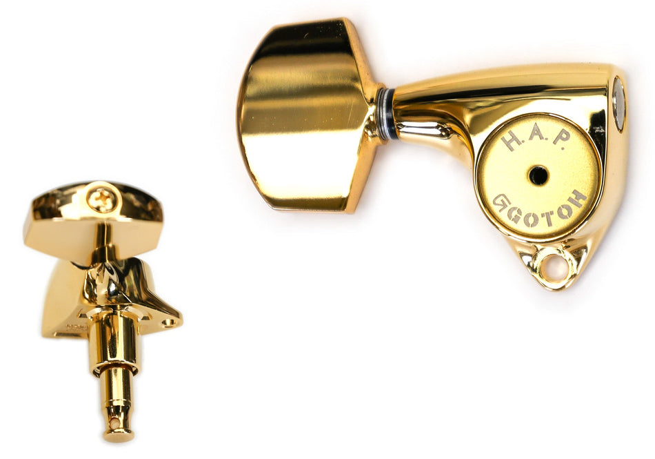 Gotoh SGV510-HAP(G)A01  Guitar Tuners with Height Adjustable Post, 3L+3R (Gold)