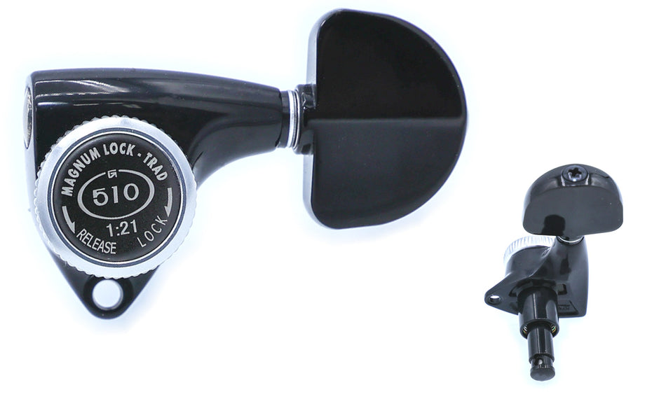 Gotoh SGV510Z-MGT(B)A20 Locking Tuners with MG-T Post, 3L+3R (Black)