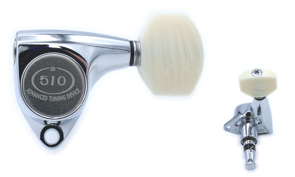 Gotoh SGV510(C)M07 Tuners with Standard Post, 3L+3R (Chrome)