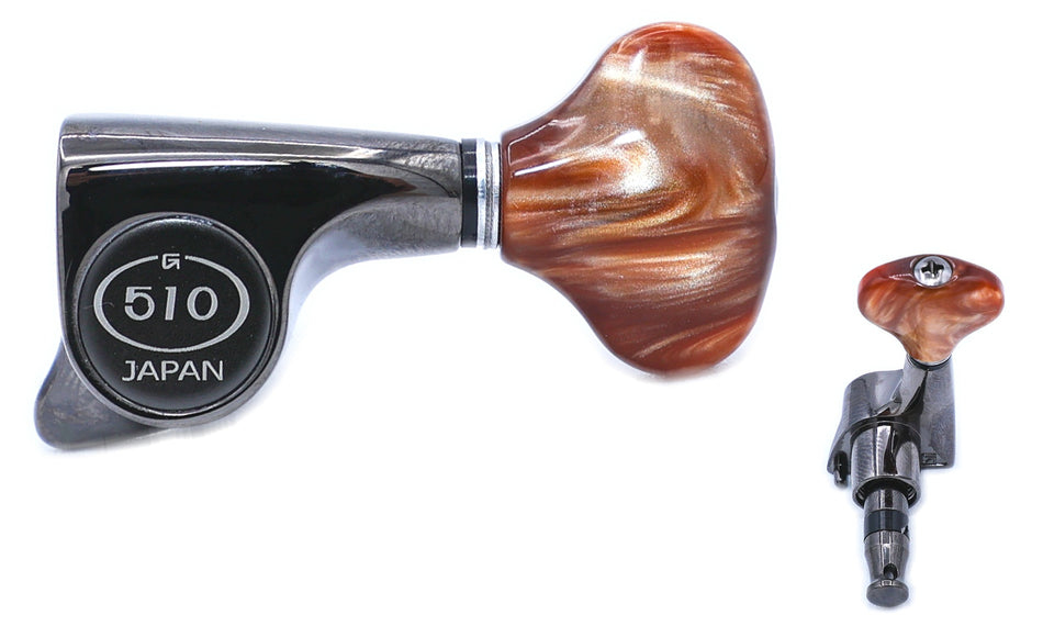 Gotoh SGi510(CK)CS5 Super-Mini Tuners with Standard Post, 3L+3R (Cosmo Black)