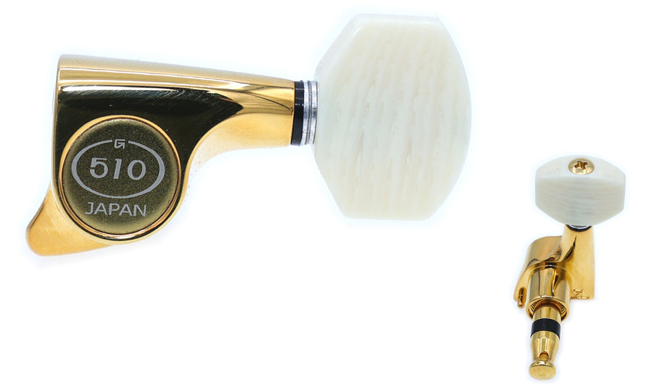 Gotoh SGi510(G)M07 Super-Mini Tuners with Standard Post, 3L+3R (Gold)
