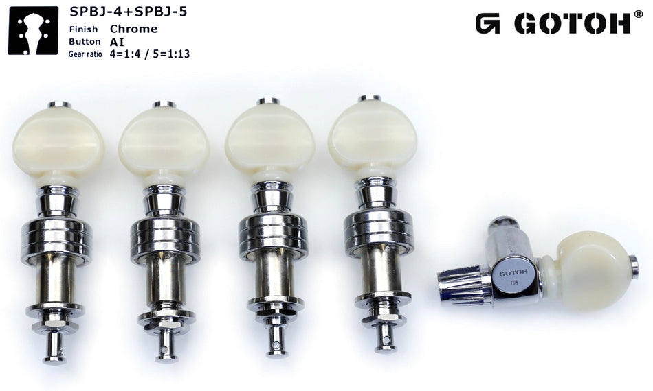 Gotoh SPBJ(C)Ai 4 Planetary + 5th String Tuners for Banjo (Chrome)