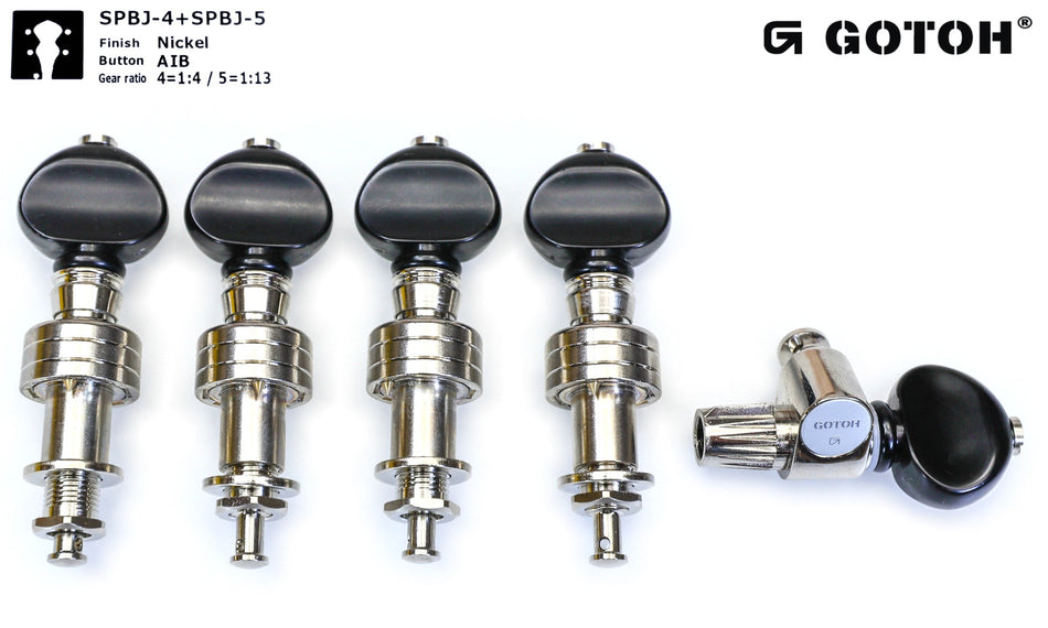 Gotoh SPBJ(N)AiB 4 Planetary + 5th String Tuners for Banjo (Nickel)