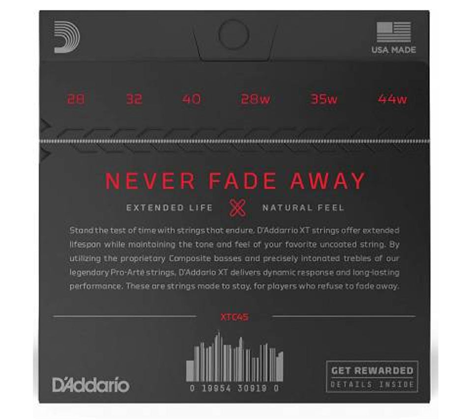 D’Addario XTC45 Silver Plated Copper Classical 6-Strings, Normal (28-44)