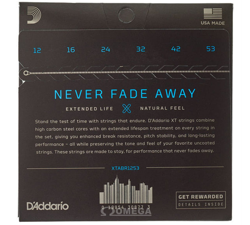 D’Addario XTABR1253 80/20 Bronze Acoustic 6-Strings, Light (12-53)