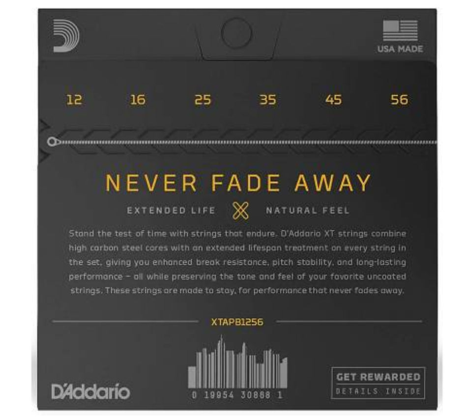 D’Addario XTAPB1256 Phosphor Bronze Acoustic 6-Strings, Light/Medium (12-56)