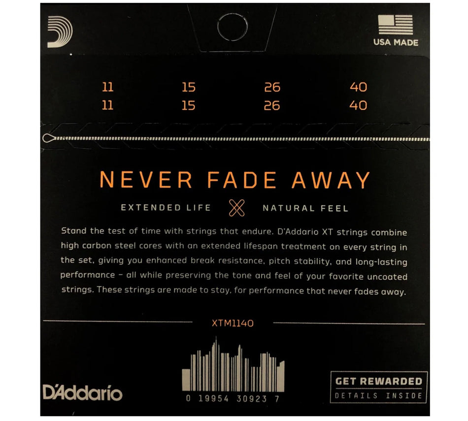 D’Addario XTM1140 Phosphor Bronze Mandolin 8-Strings, Medium (11-40)