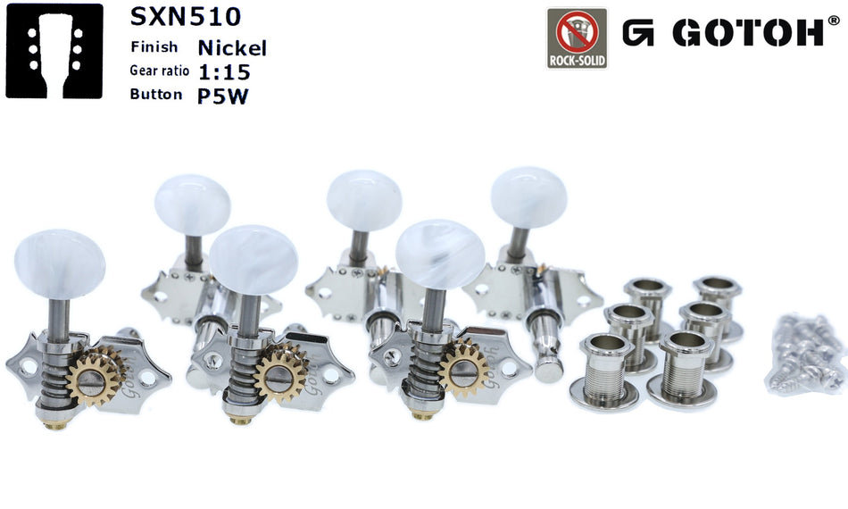 Gotoh SXN510(N)P5W Tuners with Standard Post, 3L+3R (Nickel)