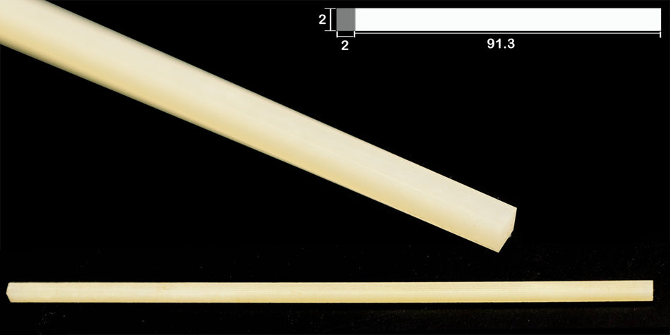 Tie Block, Unbleached Bone for Acoustic Guitars 91.3 * 2 * 2mm
