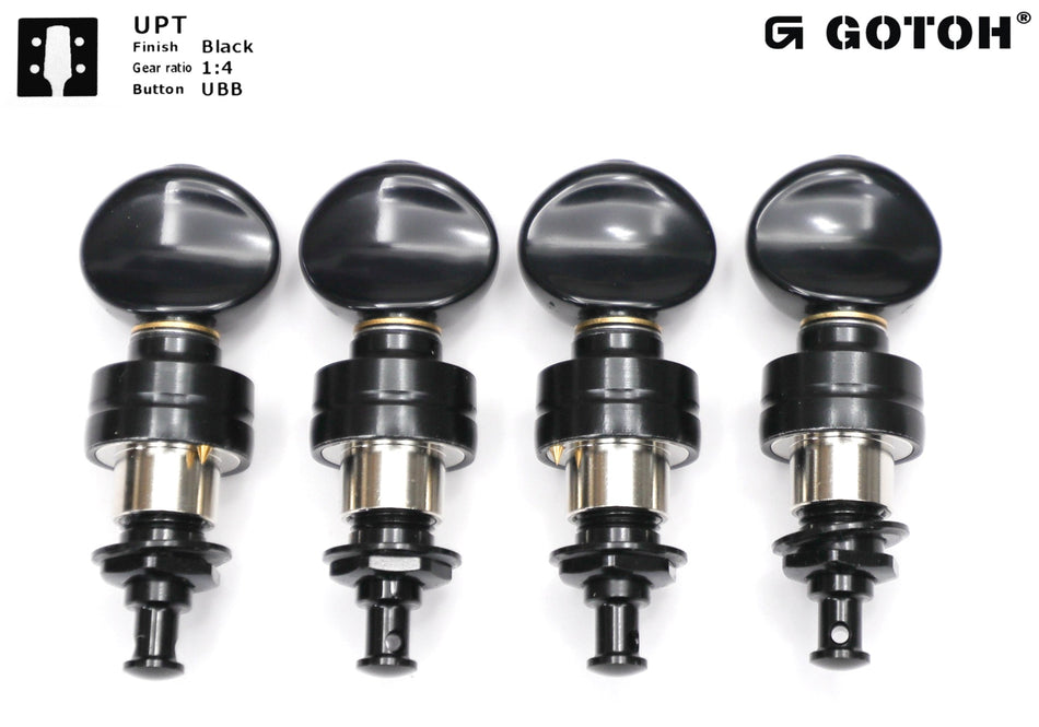 Gotoh UPT(B)UBB Planetary Tuners for Ukulele (Black)