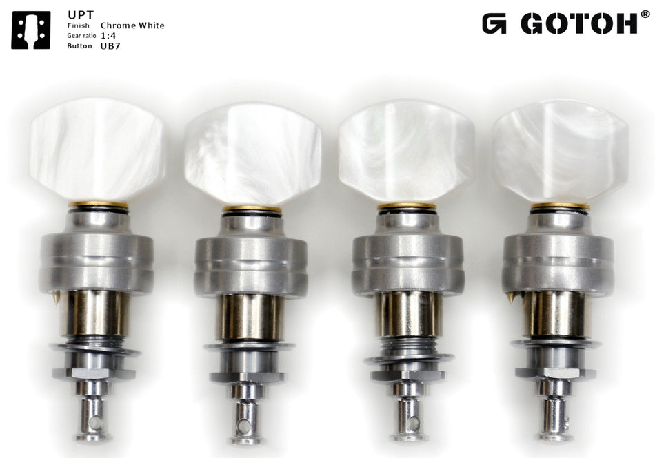 Gotoh UPT(CW)UB7 Planetary Tuners for Ukulele (Chrome White)