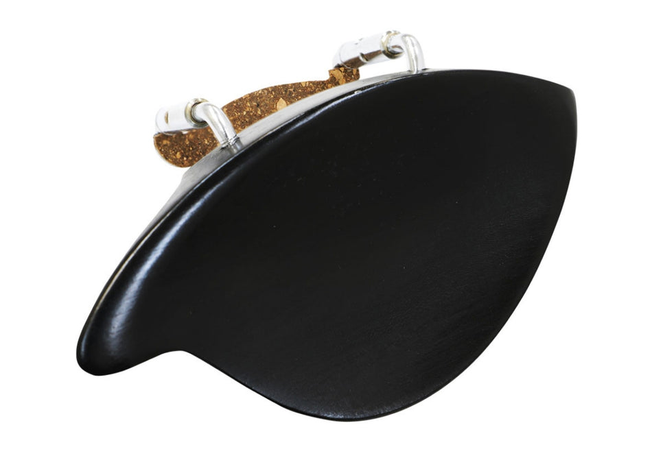 Violin Chin Rest with Clamp, Dresden type, Ebony