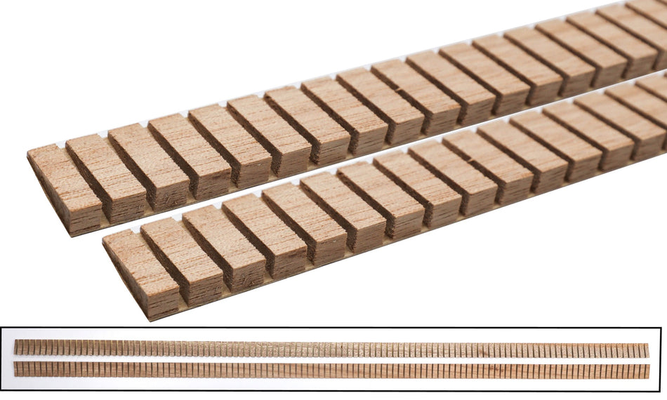 Kerfed Guitar Lining, Triangular, 2 pieces 740 mm long