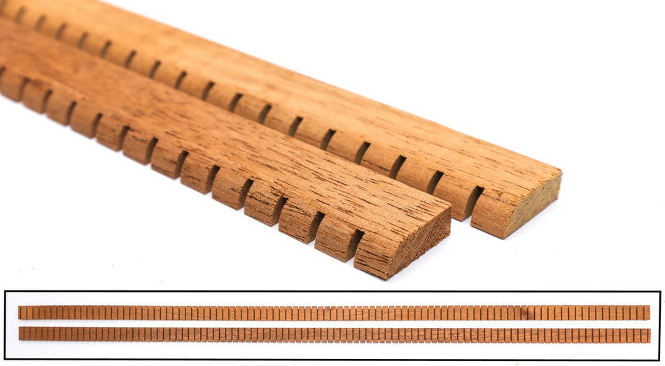 Reverse Kerfed Guitar Lining, Mahogany, 2 pieces 800 mm long
