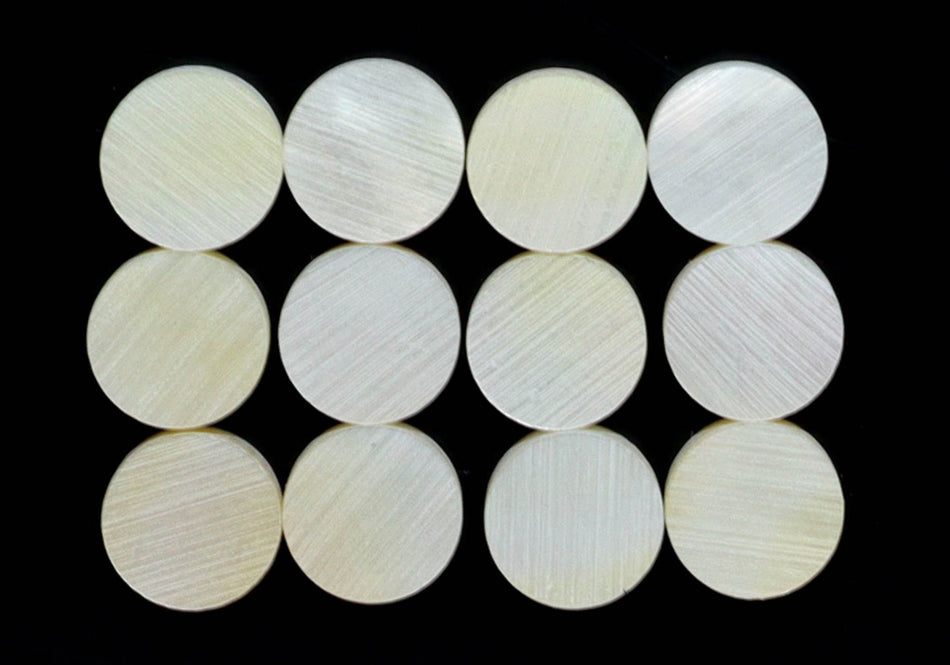Round Mother of Pearl Guitar Position Markers, 12 pieces