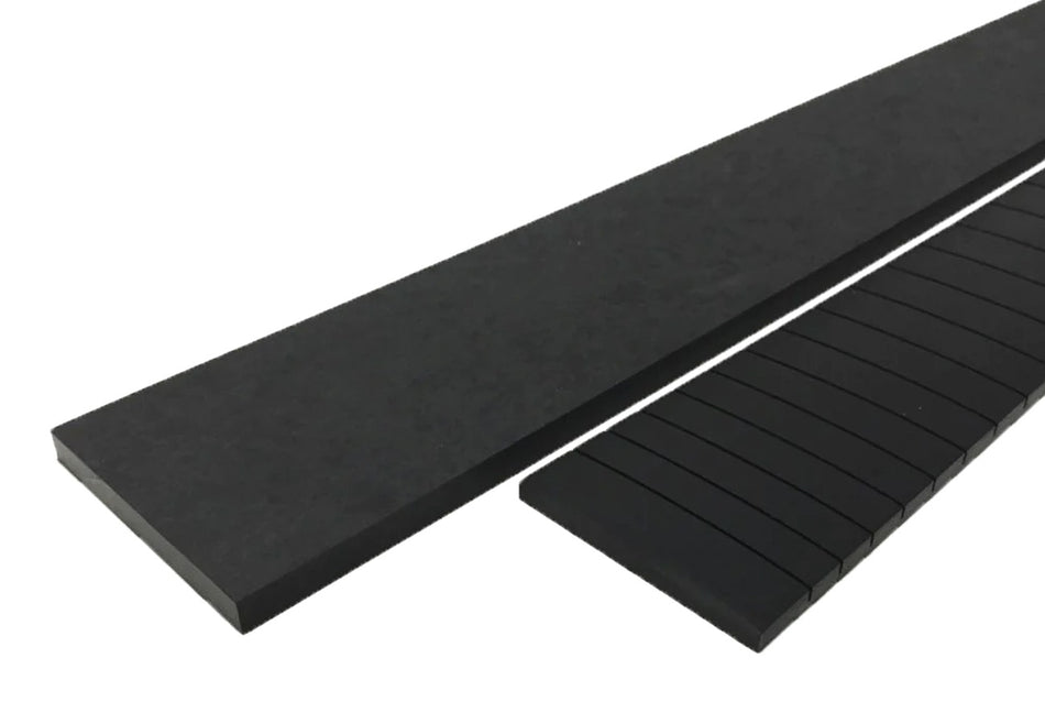 Richlite Black Diamond Bass Guitar Fingerboard, 27" x 2.75" x 0.31", unslotted