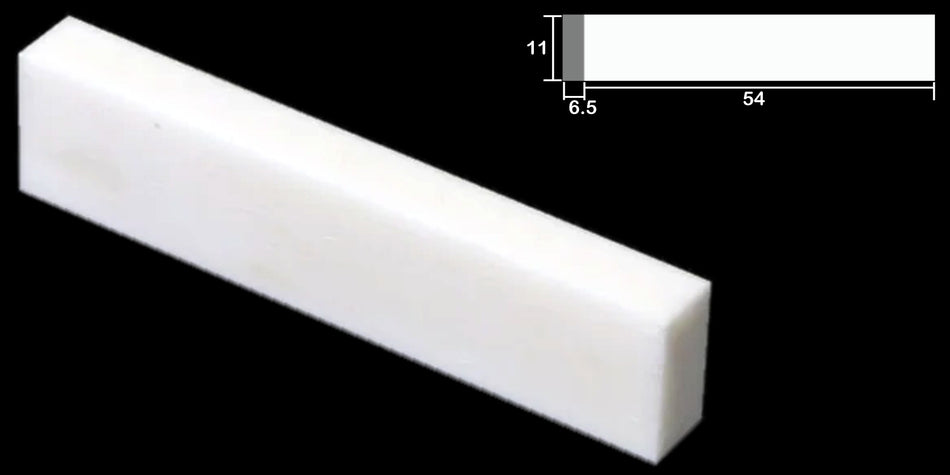 Bleached Bone Nut blank 54 * 11 * 6.5mm for Acoustic & Electric Guitars