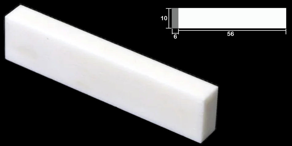 Bleached Bone Nut blank 56 * 10 * 6mm for Acoustic & Electric Guitars